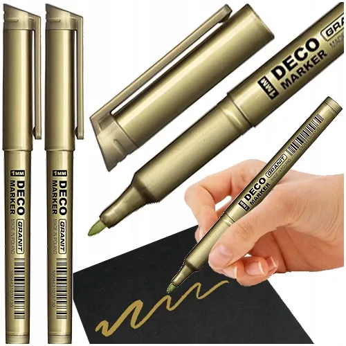 MARKER WODOODPORNY GRANIT M850 DECO ZŁOTY DEKORACYJNY ARTYSTYCZNY - 2 szt.