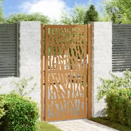 vidaxl-brama-ogrodowa-105x180-cm-stal-nierdzewna-wzor-sladu
