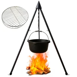 grill-ogniskowy-trojnog-120cm-kociolek-wegierski-wiszacy-zeliwny-45l
