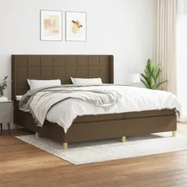 vidaxl-lozko-kontynentalne-z-materacem-brazowe-tkanina-200x200-cm