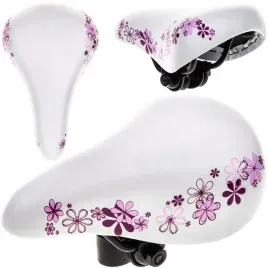 siodelko-rowerowe-dla-dziewczynki-dzieciece-do-rowerka-biale-rozowe-kwiatki