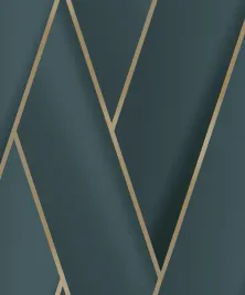 tapeta-geometria-3d-zielono-zlota-jak-welur