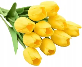 10x-tulipany-zolte-bukiet-zoltych-silikonowych-tulipanow-sztuczne-kwiaty