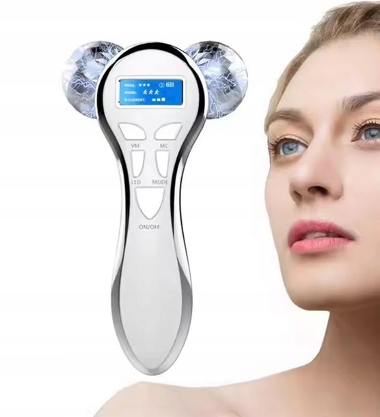 ﻿MASAŻER DO UJĘDRNIA SZYI i TWARZY EMS LIFTING WIBRACJA NIEBIESKI LED 465nm
