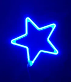gwiazda-neon-led-niebieska-30cm