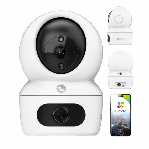 ﻿KAMERA NIANIA IP OBROTOWA DETEKCJA WEWNĘTRZNA EZVIZ H7C 4Mpx DWA OBIEKTYWY