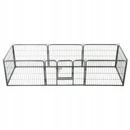 kojec-dla-psow-8-paneli-stalowy-czarny-60-x-80-cm