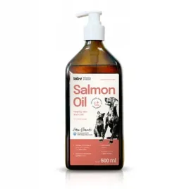 lab-v-olej-z-lososia-100percent-dla-psa-i-kota-500ml-pompka-szklana-butelka