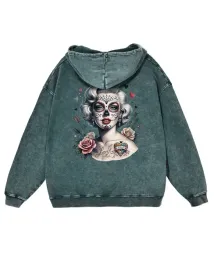 bluza-oversize-z-kapturem-efekt-sprania-kobieta-z-maska-zielony-l