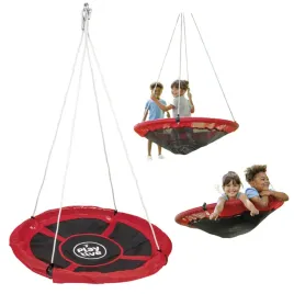 czerwona-hustawka-ogrodowa-dla-dzieci-bocianie-gniazdo-fotel-wiszacy-113-cm