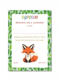dyplom-ukonczenia-roku-koniec-w-przedszkolu-lis-liski-a4-sztywny-papier
