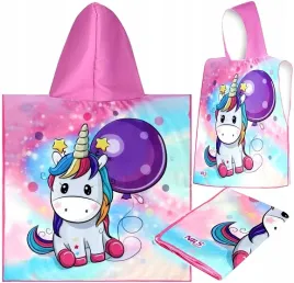 nils-nar20-recznik-ponczo-unicorn-okrycie-z-kapturem-dzieciecy-na-basen