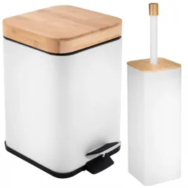 zestaw-lazienkowy-yoka-home-bialy-mat-z-bambusem-kwadratowy-kosz-3l