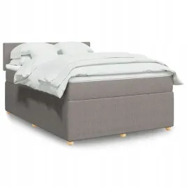 vidaxl-lozko-kontynentalne-z-materacem-taupe-tkanina-160x200-cm