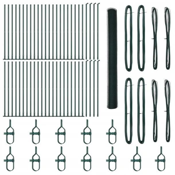 plot-heksagonalny-zielony-15x100-m-stal-kolor-zielony-stan-nowy
