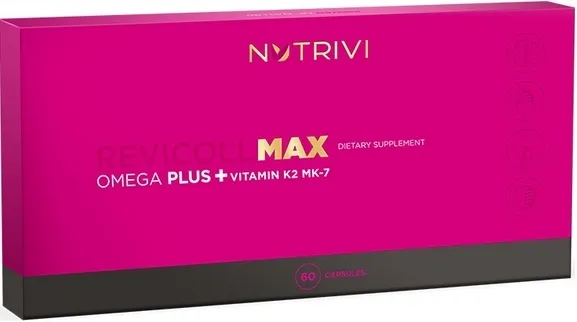 NUTRIVI REVICOLL MAX kwasy Omega Plus + Witamina K2 MK-7 + peptydy 60 kaps.