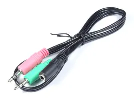przejscie-jack-3-5-gniazdo-4pin-2-x-jack-3-5-wtyk