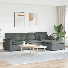 vidaxl-sofa-modulowa-z-podnozkiem-i-poduszkami-ciemnoszara
