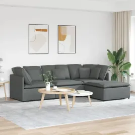 vidaxl-sofa-modulowa-z-podnozkiem-i-poduszkami-tkanina-ciemnoszara
