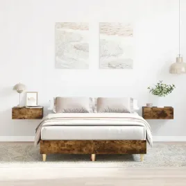 vidaxl-rama-lozka-bez-materaca-dab-wedzony-140x190-cm-drewno-klejone