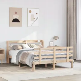 vidaxl-rama-lozka-z-wezglowiem-150x200-cm-lite-drewno-sosnowe