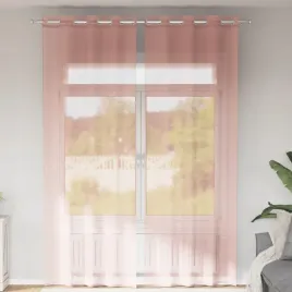 vidaxl-zaslony-woalowe-z-przelotkami-2-szt-rozowe-140x300-cm