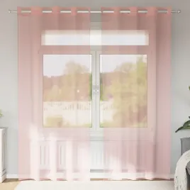 vidaxl-zaslony-woalowe-z-przelotkami-2-szt-rozowe-140x225-cm
