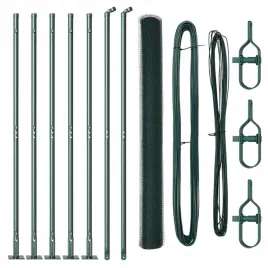 vidaxl-ogrodzenie-hexagonalne-zielone-1-4x10-m-stal-slupki-ogrodzeniowe-vi