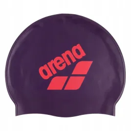 czepek-silikonowy-na-basen-arena-big-logo-plum-bright-coral