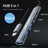 hub-usb-typ-c-3-1-usb-3-0-2x-2-0-usb-typ-c-usb-typ-c-pd-qoltec-stan-nowy