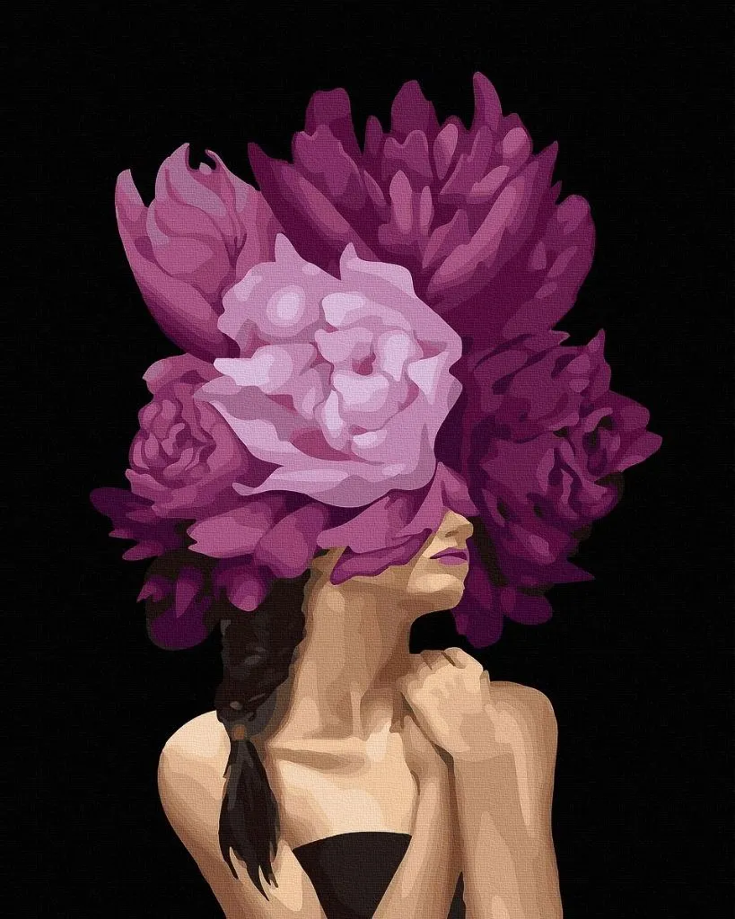 malowanie-po-numerach-czarne-plotno-kobieta