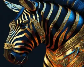 malowanie-po-numerach-zlota-farba-zlota-zebra