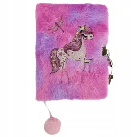 pamietnik-z-klodka-wlochacz-a5-96k-romantic-horse-pluszowy-miekki