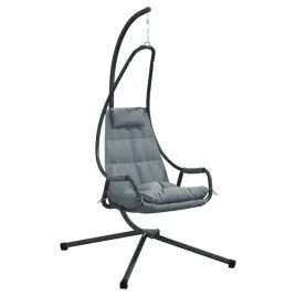 vidaxl-hustawka-z-stojakiem-i-poduszka-antracytowa-stal