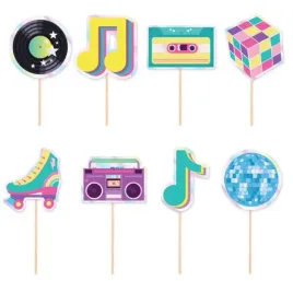 toppery-retro-disco-8szt-156810-plyty-winylowe-radiomagnetofon-wrotki-kostk