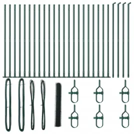 ogrodzenie-szesciokatne-vidaxl-zielone-1-2x50-m-stalowe-slupki-ogrodzeniow