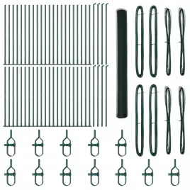 ogrodzenie-heksagonalne-vidaxl-zielone-1-6x100-m-stal-slupki-ogrodzeniowe