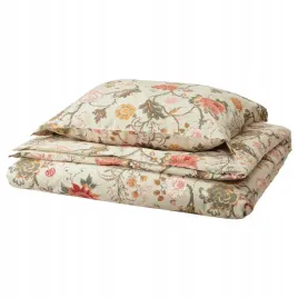 ikea-nasselklocka-komplet-poscieli-jasny-kwiatowy-wzor-150x200-50x60-cm