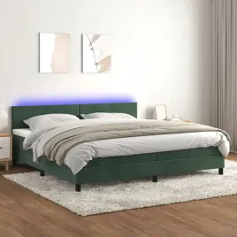 vidaxl-lozko-kontynentalne-z-materacem-i-led-zielony-aksamit-200x200cm