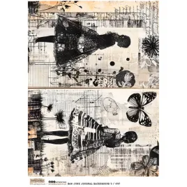 papier-ryzowy-a4-scraplove-bandw-junk-journal-background-9-dziewczynki
