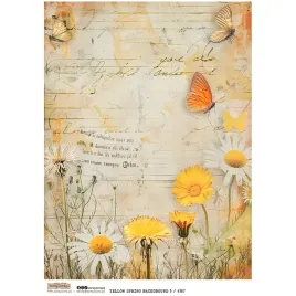 papier-ryzowy-a4-scraplove-yellow-spring-background-5-kwiaty-laka-motyle
