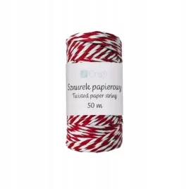 sznurek-papierowy-skrecany-czerwono-bialy-50m