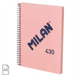 zeszyt-notes-na-spirali-a4-milan-gladki-80-kartek-seria-1918-rozowy