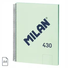 zeszyt-notes-na-spirali-a4-milan-gladki-80-kartek-hit-zielony