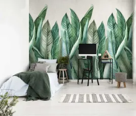 fototapeta-zmywalna-mural-duze-liscie-bananowiec