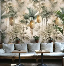 mural-fototapeta-tropikalny-pejzaz-z-palmami-na-flizelinie