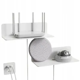 toaren-regal-wiszacy-akrylowy-2-szt-biale-samoprzylepne