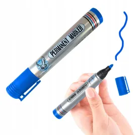 niebieski-marker-permanentny-mazak-wodoodporny