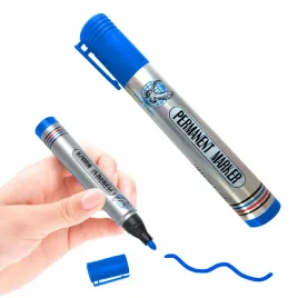 niebieski-marker-permanentny-mazak-wodoodporny