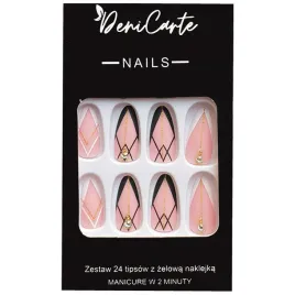 denicarte-geometric-french-8785-tipsy-do-paznokci-migdalki-matowe-24-szt